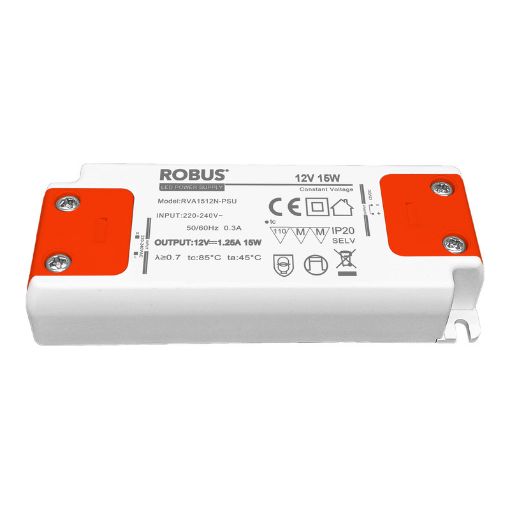 Picture of ROBUS VEGAS 15W, 12V, IP20 constant voltage driver, non dimmable