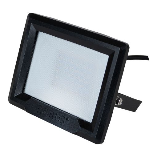 Picture of ROBUS HILUME 100W LED Flood Light, IP65, Black, 4000K, c/w 1m Flex