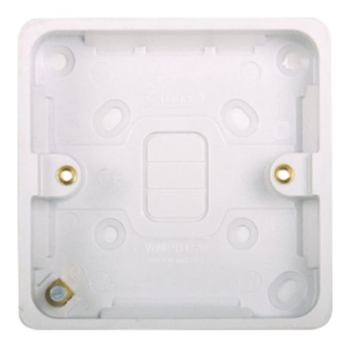 Picture of Hager 20mm Depth Single White Pattress Box