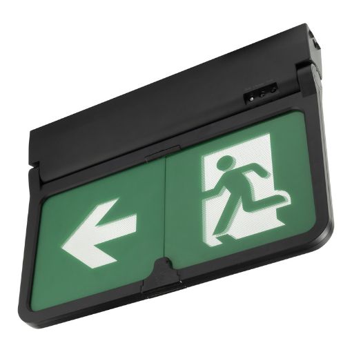 Picture of ROBUS SWISS PLUS Dual Test 2.5W Maintained Emergency Exit Blade with Multiple Mounting Options, Black