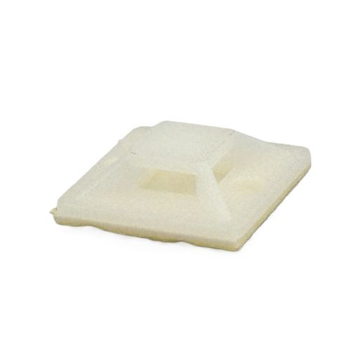 Picture of Olympic Fixings 25 X 25mm 2 Way Adhesive Base For Cable Ties Natural 100 Pcs