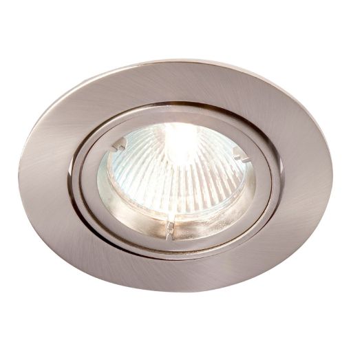 Picture of ROBUS ZAK GU10 Mains Voltage Die Cast AL Downlight, max50W, IP20, 82mm, Brushed Chrome, Dimmable, Directional (R208SC-13)