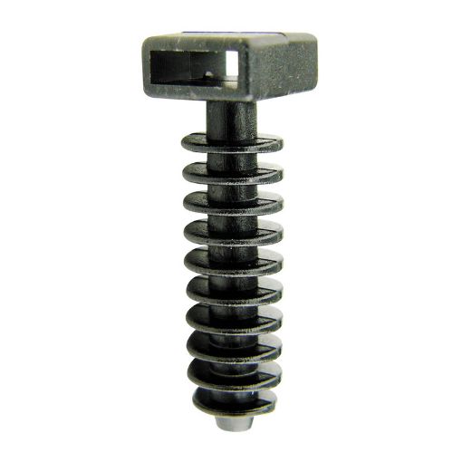Picture of Olympic Fixings Wall Plug Base For Cable Ties Black 100 Pcs