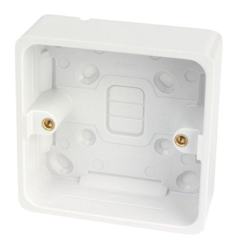 Picture of Hager 28mm Depth Single White Pattress Box