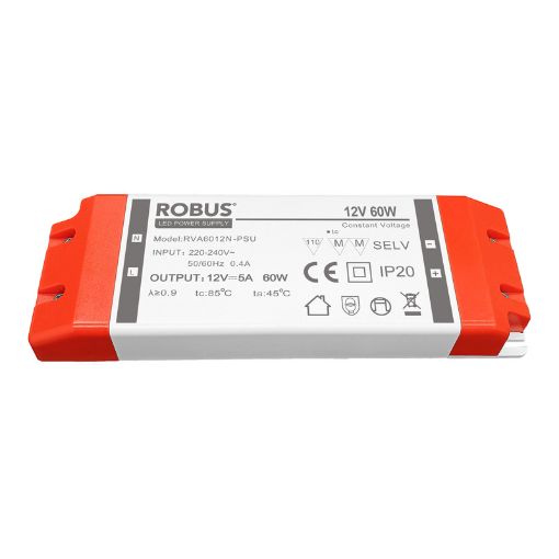 Picture of ROBUS VEGAS 60W, 12V, IP20 constant voltage driver, non dimmable