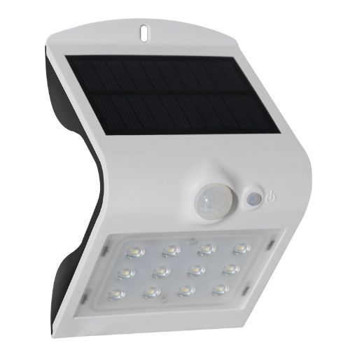 Picture of ROBUS SOL 1.5W Solar LED Wall Light With PIR IP65 White 4000K