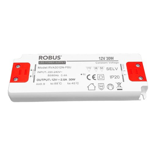 Picture of ROBUS VEGAS 30W, 12V, IP20 constant voltage driver, non dimmable
