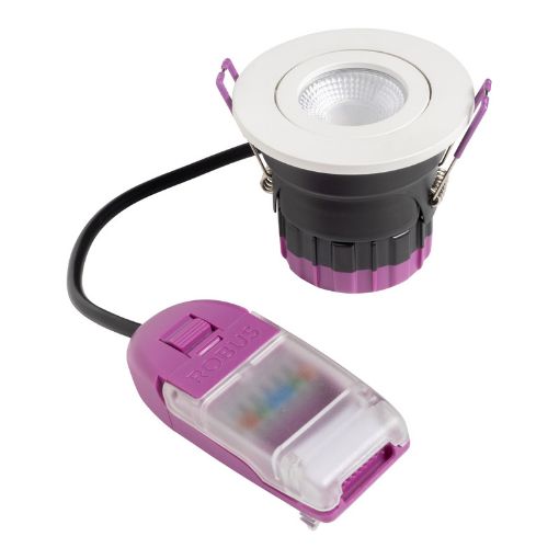 Picture of ROBUS ULTIMUM EXPRESS TILT 6W IP65 Fire Rated Downlight CCT4 White Trim