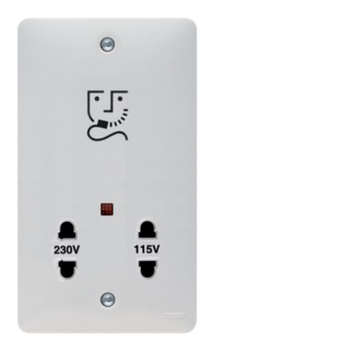 Picture of Hager 115/230V White Shaver Socket
