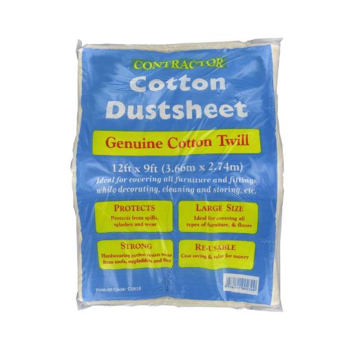 Picture of Deligo Cotton Dust Sheet Laminated 12' x 9'