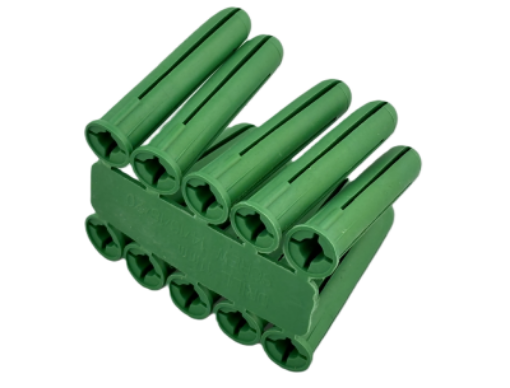 Picture of Olympic Fixings Green Plastic Wall Plug Box 100 Pcs